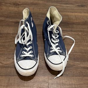 Navy high top converse